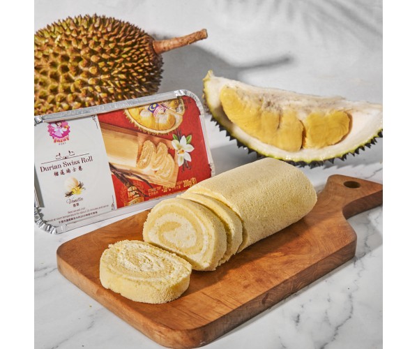 Vanilla Durian Swiss Roll